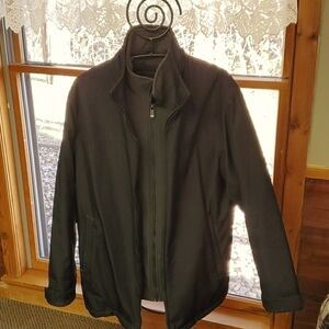 Weatherproof Double Lined Zip Fleece Pockets Collared Adjust Sleeves Sz M Jacket